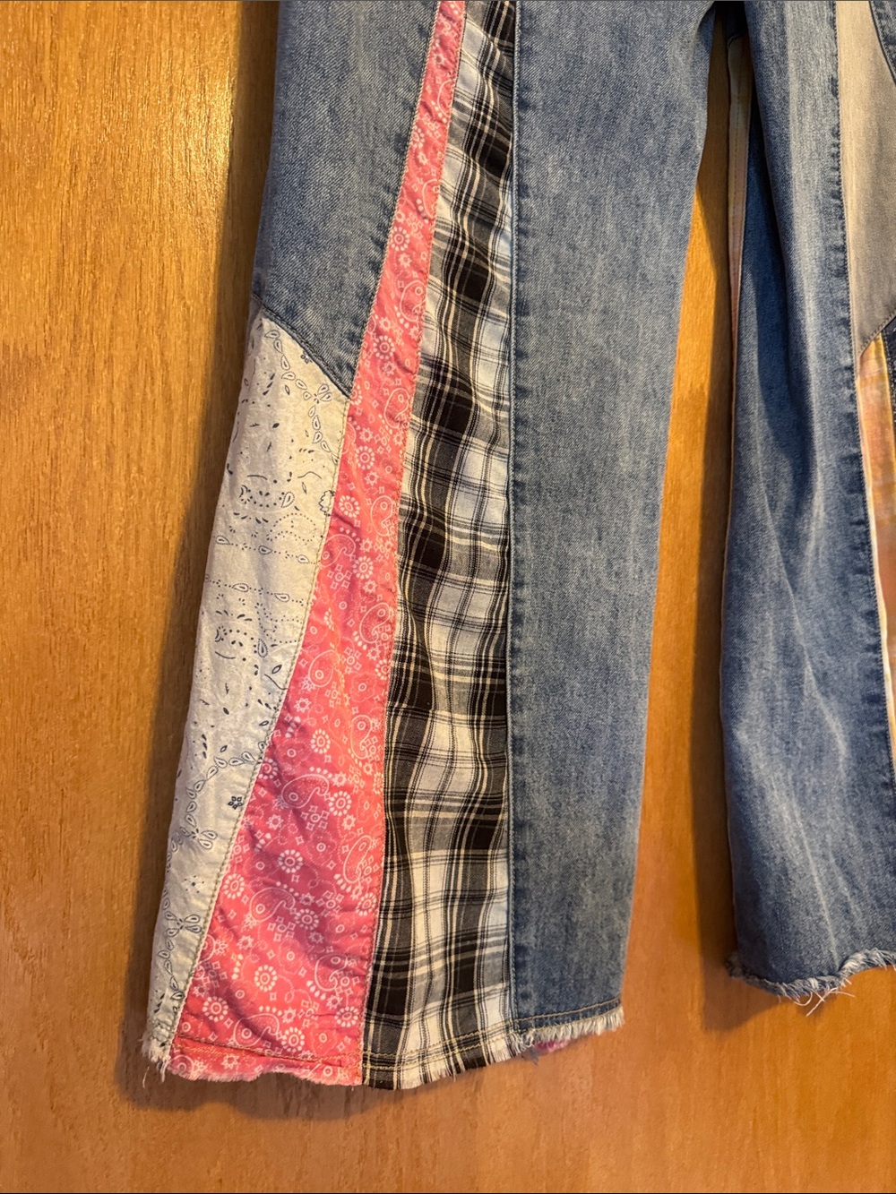 Three Bird Nest Patchwork Flare Jeans - worn once - Picture 5 of 10